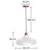 Lampa sufitowa w stylu designerskim - Lampa wisząca metalowa - Enar image 7