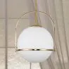 Lampa sufitowa w kształcie kuli z kryształem - lampa wisząca w kolorze złotym - Anette image 7