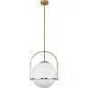 Lampa sufitowa w kształcie kuli z kryształem - lampa wisząca w kolorze złotym - Anette image 7