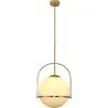Lampa sufitowa w kształcie kuli z kryształem - lampa wisząca w kolorze złotym - Anette image 7