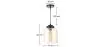Lampa sufitowa z kryształem - Lampa wisząca w stylu vintage - Mikelo image 7