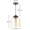 Lampa sufitowa z kryształem - Lampa wisząca w stylu vintage - Mikelo image 7