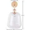 Lampa ścienna - szklany klosz - Alessia image 7