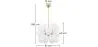 Lampa sufitowa z kulkami z kryształu - lampa wisząca - Jacobella image 7