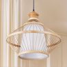 Lampa sufitowa z bambusa - lampa wisząca w stylu boho Bali - Amara image 7