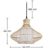 Lampa sufitowa z bambusa - lampa wisząca w stylu boho Bali - Amara image 7