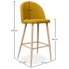 Stołek tapicerowany tkaniną - Scandinavian Design - 76cm - Evelyne image 7