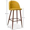 Stołek tapicerowany tkaniną - Skandynawski design - 76cm - Evelyne image 7