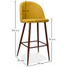 Stołek tapicerowany tkaniną - Skandynawski design - 76cm - Evelyne image 7