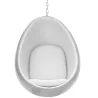 Fotel designerski z wiszącymi jajkami - tapicerowany tkaniną - Eny image 7