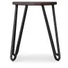 Round Bar Stool - Industrial Design - Wood & Steel - 43cm - Hairpin image 7