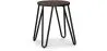 Round Bar Stool - Industrial Design - Wood & Steel - 43cm - Hairpin image 7