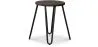 Round Bar Stool - Industrial Design - Wood & Steel - 43cm - Hairpin image 7