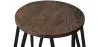 Round Bar Stool - Industrial Design - Wood & Steel - 43cm - Hairpin image 7