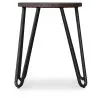 Round Bar Stool - Industrial Design - Wood & Steel - 43cm - Hairpin image 7