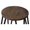 Round Bar Stool - Industrial Design - Wood & Steel - 43cm - Hairpin image 7