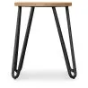Okrągły stołek barowy - Industrial Design - Wood & Steel - 44cm - Hairpin image 7
