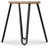 Okrągły stołek barowy - Industrial Design - Wood & Steel - 44cm - Hairpin image 7