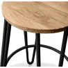 Okrągły stołek - Industrial Design - Wood & Metal - 66cm - Hairpin image 7