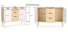 Kredens drewniany - Design skandynawski - 3 szuflady - Roger image 7