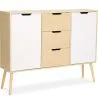 Kredens drewniany - Design skandynawski - 3 szuflady - Roger image 7