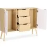 Kredens drewniany - Design skandynawski - 3 szuflady - Roger image 7