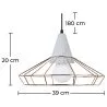 Lampa sufitowa w stylu retro - lampa wisząca z metalu i betonu - Giotto image 7