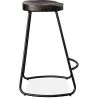 Stołek barowy - Wzornictwo przemysłowe - Drewno & metal - 66 cm - Adriel image 7