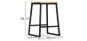 Stołek barowy - Industrial Design - Wood & Metal - 60cm - Big Boy image 7