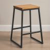 Stołek barowy - Industrial Design - Wood & Metal - 60cm - Big Boy image 7
