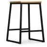Stołek barowy - Industrial Design - Wood & Metal - 60cm - Big Boy image 7