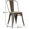 Krzesło do jadalni - Industrial Design - Wood & Steel -Stylix image 7