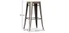 Stołek barowy - Wzornictwo przemysłowe - Stal & drewno - 76cm - Stylix image 7