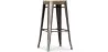 Stołek barowy - Wzornictwo przemysłowe - Stal & drewno - 76cm - Stylix image 7