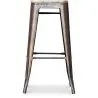 Stołek barowy - Wzornictwo przemysłowe - Stal & drewno - 76cm - Stylix image 7