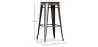 Stołek barowy - Wzornictwo przemysłowe - Drewno & metal - 76cm - Stylix image 7