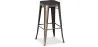 Stołek barowy - Wzornictwo przemysłowe - Drewno & metal - 76cm - Stylix image 7
