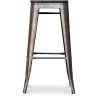 Stołek barowy - Wzornictwo przemysłowe - Drewno & metal - 76cm - Stylix image 7