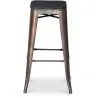 Stołek barowy - Wzornictwo przemysłowe - Drewno & metal - 76cm - Stylix image 7