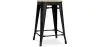 Stołek barowy z oparciem - Industrial Design - Wood & Steel - 61cm - Stylix image 7