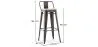 Stołek barowy z oparciem - Industrial Design - 76 cm - Stylix image 7