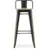 Stołek barowy z oparciem - Industrial Design - 76 cm - Stylix image 7