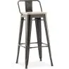 Stołek barowy z oparciem - Industrial Design - 76 cm - Stylix image 7