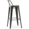 Stołek barowy z oparciem - Industrial Design - 76 cm - Stylix image 7