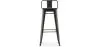 Stołek barowy z oparciem - Wzornictwo przemysłowe - Drewno & stal - 76cm - Stylix image 7