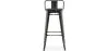Stołek barowy z oparciem - Wzornictwo przemysłowe - Drewno & stal - 76cm - Stylix image 7