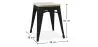 Stołek - Industrial Design - Wood & Metal - 45cm - Stylix image 7