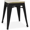 Stołek - Industrial Design - Wood & Metal - 45cm - Stylix image 7
