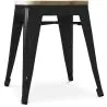 Stołek - Industrial Design - Wood & Metal - 45cm - Stylix image 7