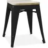 Stołek - Industrial Design - Wood & Metal - 45cm - Stylix image 7